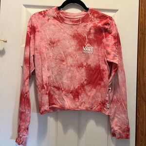 Vans Red and White Tie-Dye Crew Neck Shirt